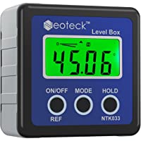 Neoteck Inclinómetro Digital 4 x 90°Buscador de Ángulo Digital Carcasa de Aluminio con Luz de Fondo y Indicador de…